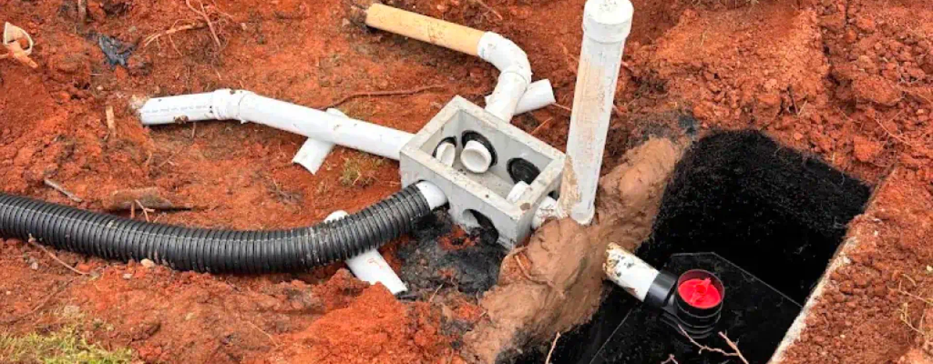 newly repaired septic installation